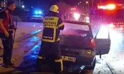 Alkollü sürücü otomobilini ateşe verdi!