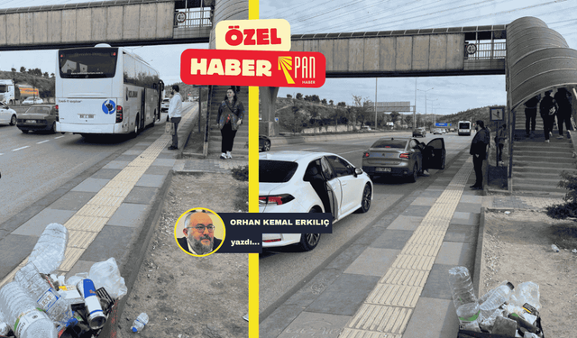Ankara Gölbaşı ilçesinde kazaya davetiye çıkaran EGO durağı