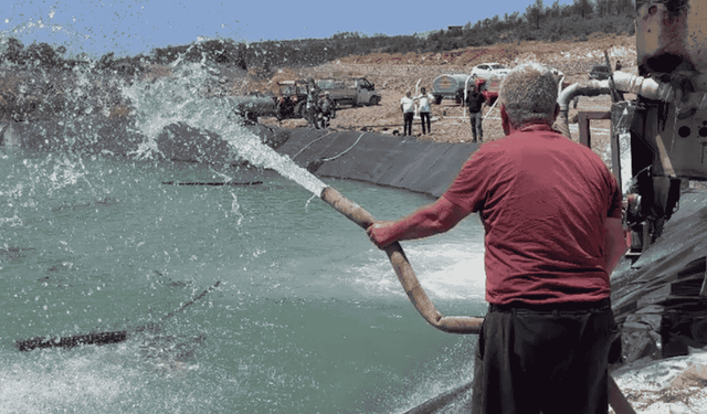 Bursalılar yangın için gölet oluşturdu
